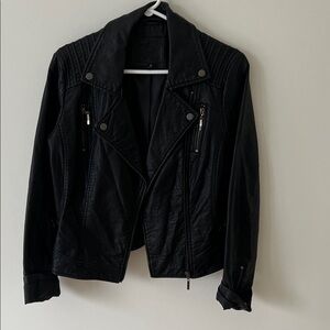 Women's Max Studio Black Faux Leather Jacket